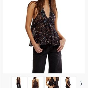 Free people Fearless Floral Halter Neck Top